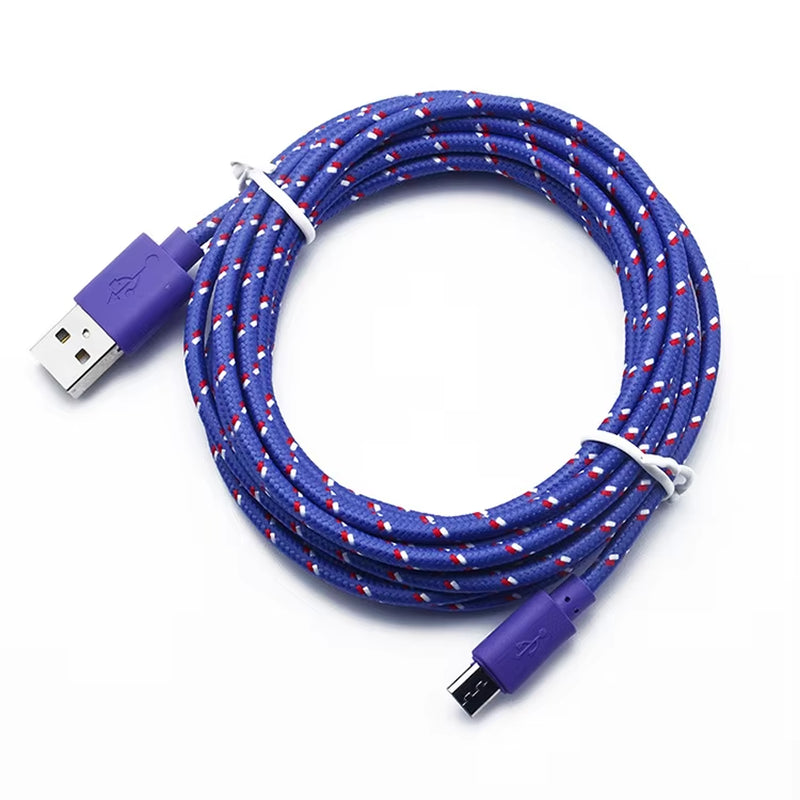 Nylon Braided Micro USB Cable 1M/2M/3M Data Sync USB Charger Cable for Samsung HTC LG Huawei Xiaomi Android Phone Cables