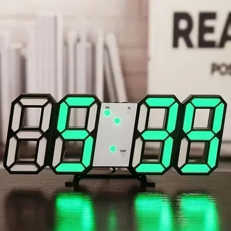 Led Digital Clock Modern Home Decoration Night Light Mode Adjustable Electronic Watch Garden Suitable for Home Wall Art Bedroom