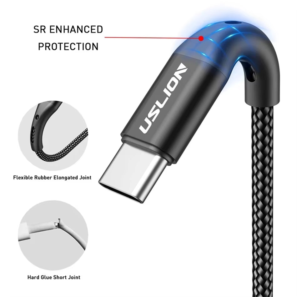 5A USB Type C Data Cable for Samsung S10 S20 Xiaomi Mi 11 Type C Cable USB C Charger Fast Charging Mobile Phone Chargers