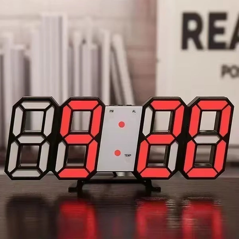 Led Digital Clock Modern Home Decoration Night Light Mode Adjustable Electronic Watch Garden Suitable for Home Wall Art Bedroom