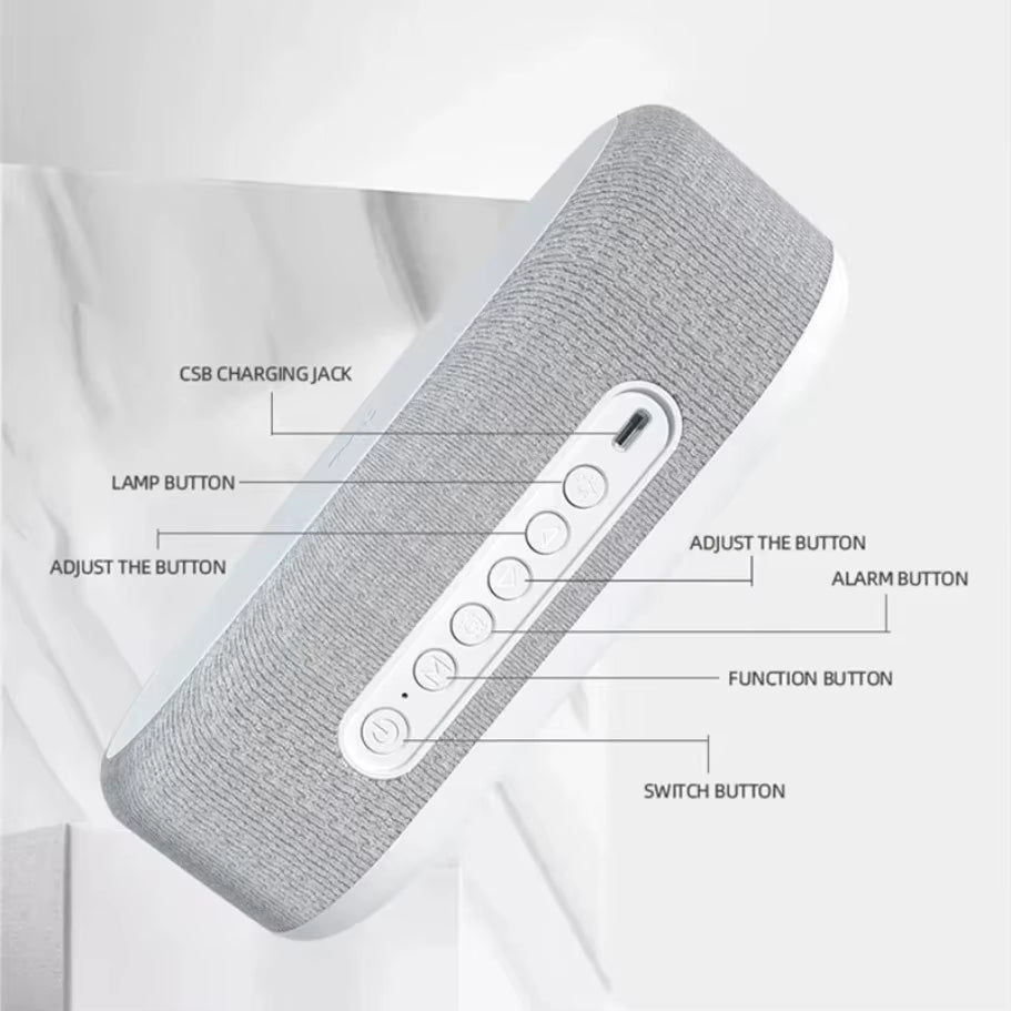 15W Wireless Chargers Pad Stand Alarm Bedroom Lamp Night Light Desktop Clock Temperature Thermometer Phone Fast Charging Dock