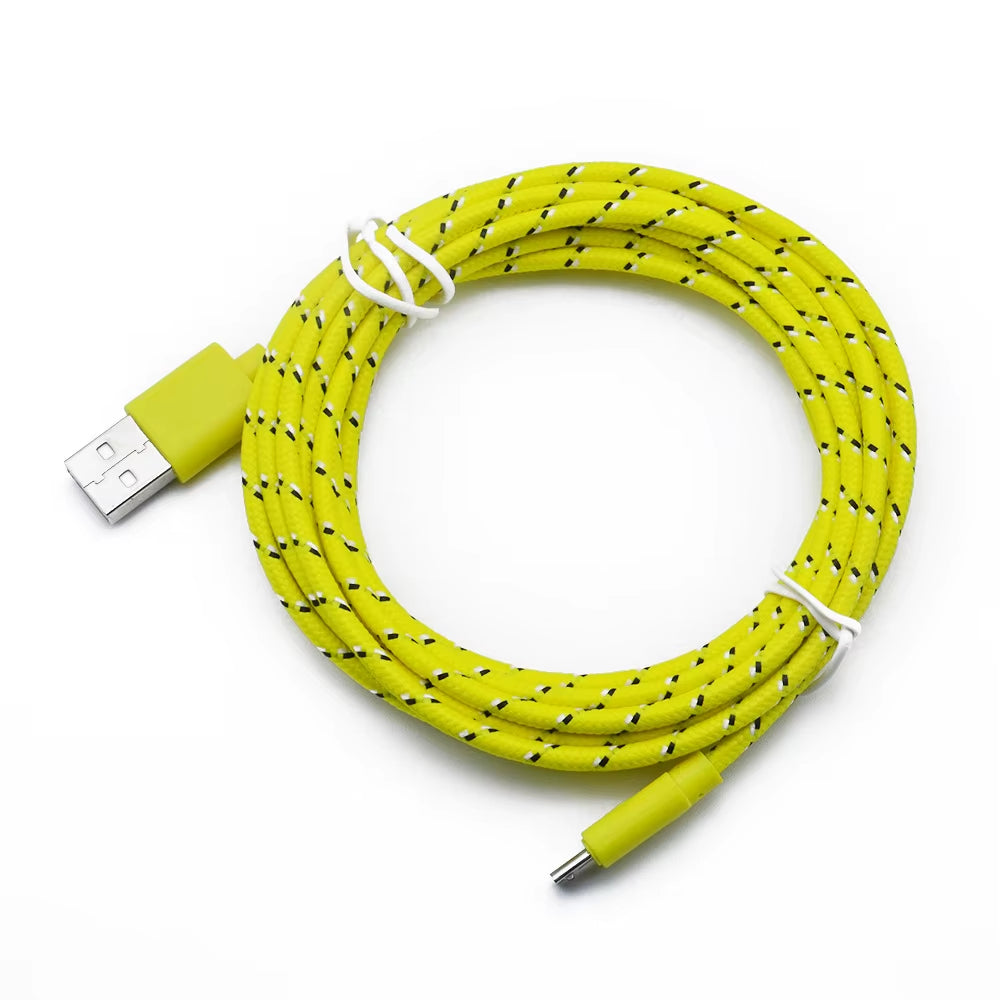 Nylon Braided Micro USB Cable 1M/2M/3M Data Sync USB Charger Cable for Samsung HTC LG Huawei Xiaomi Android Phone Cables