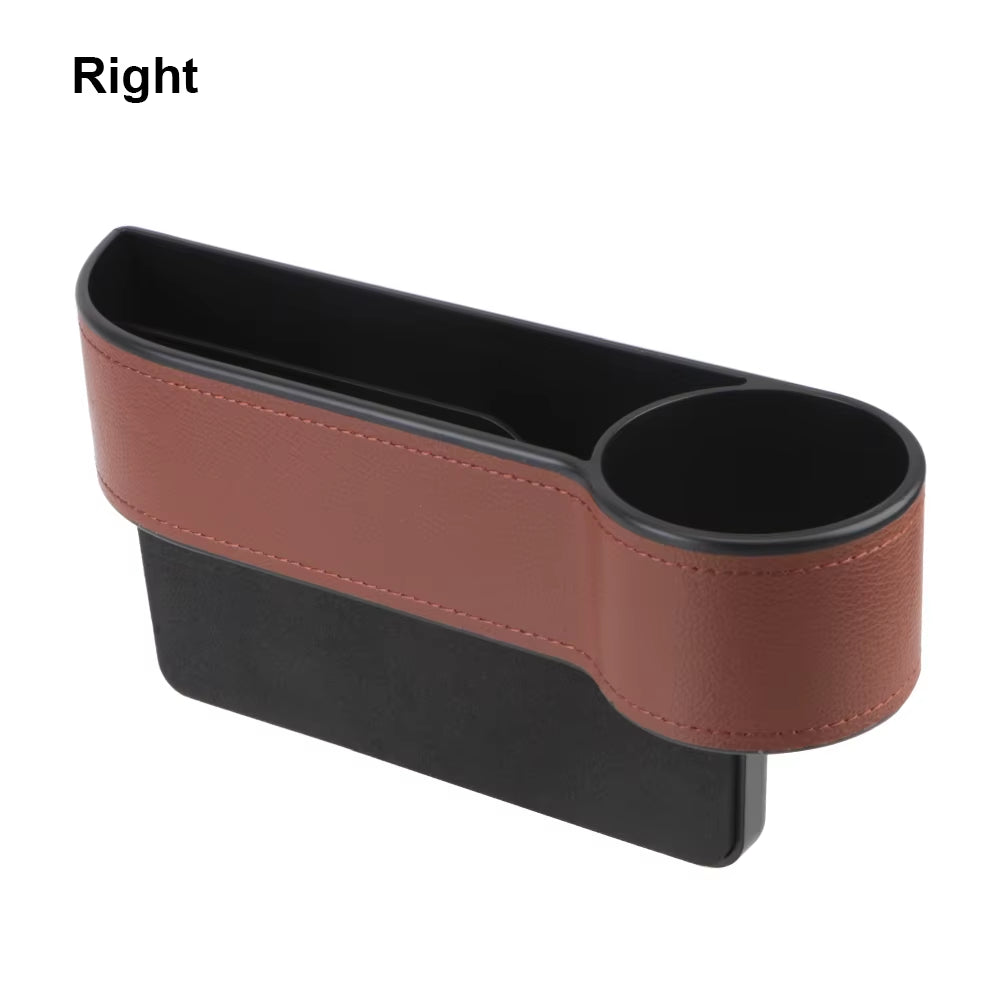 Car Organizer Auto Crevice Pocket Phone Bottle Cups Holder Seat Gap Leather Storage Box Car Accessories,Usb Chargers Optional