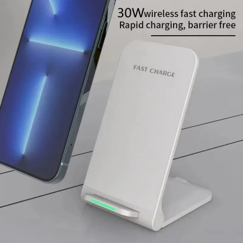 Fast Wireless Charger Stand Pad for Iphone 17 16 15 14 13 Pro Samsung Xiaomi Phone Chargers Induction Fast Charging Dock Station