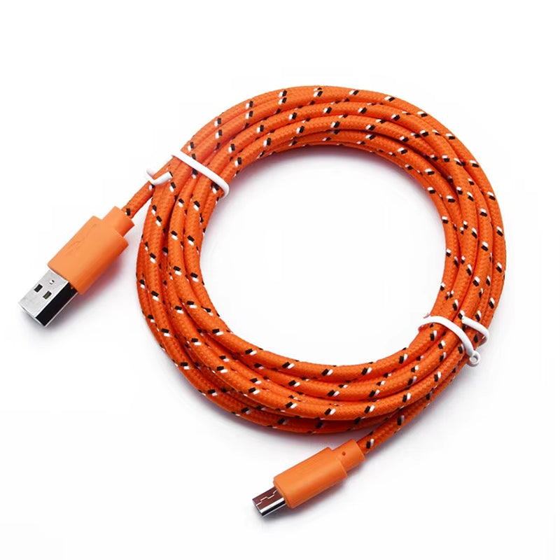 Nylon Braided Micro USB Cable 1M/2M/3M Data Sync USB Charger Cable for Samsung HTC LG Huawei Xiaomi Android Phone Cables