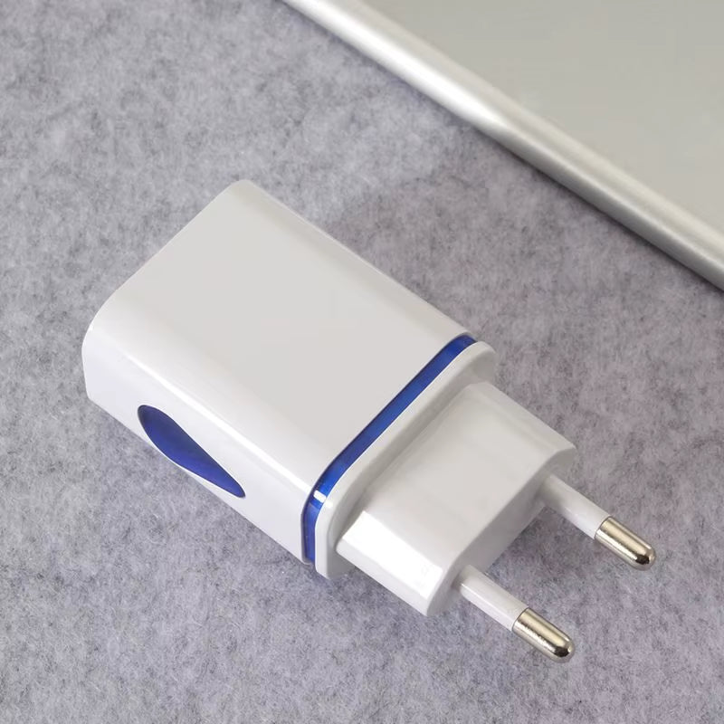 USB Charger LED Travel Fast Charging Adapter Portable Dual Wall Charger Mobile Phone Chargers for Iphone13 12 Samsung S21 Xiaomi