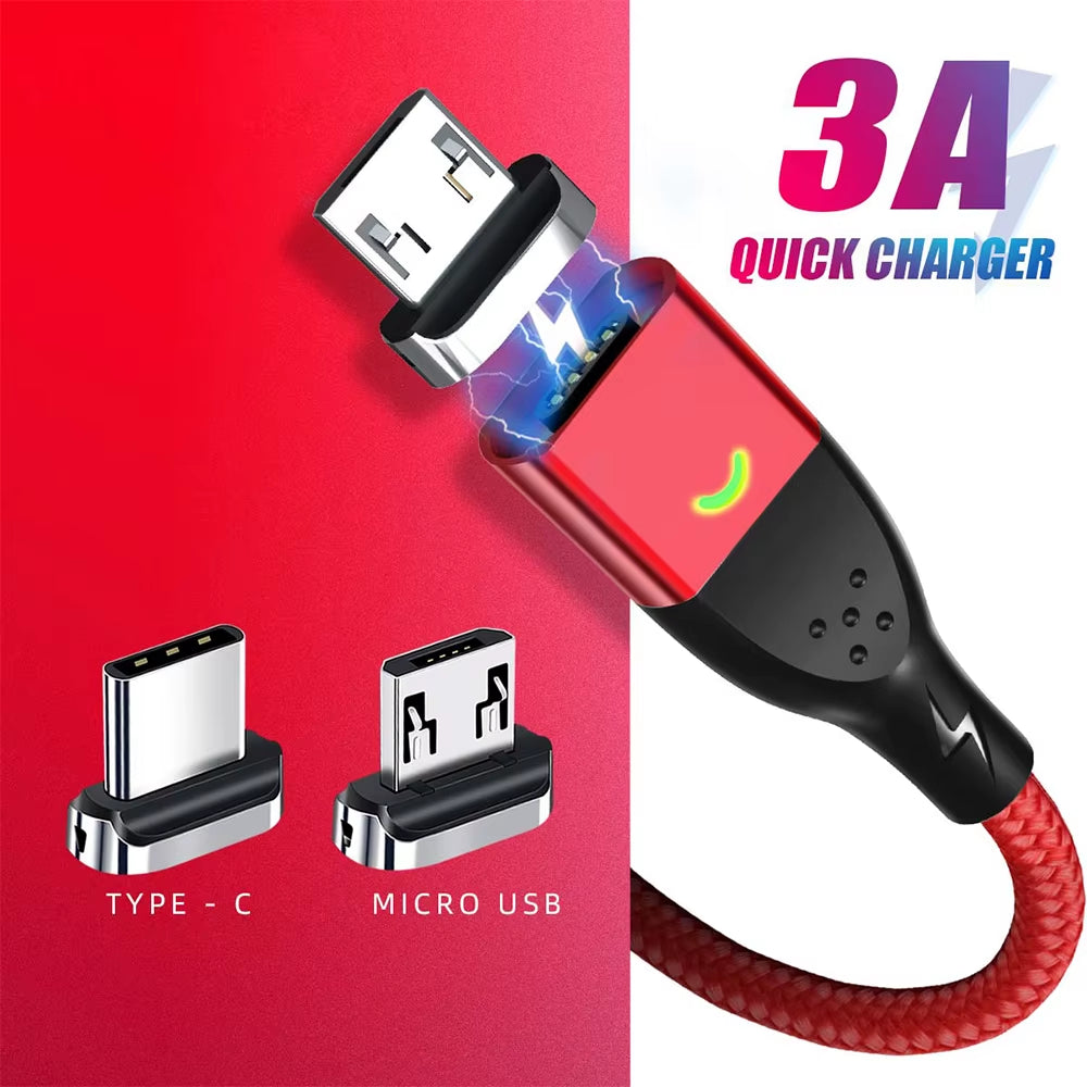 Magnetic Cable Type C Magnetic Charge Cable Micro USB Magnet Charger Cable for Xiaomi Samsung Huawei Mobile Phone Cables
