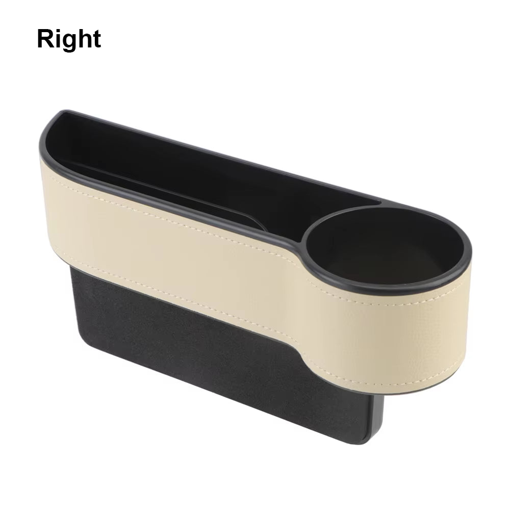 Car Organizer Auto Crevice Pocket Phone Bottle Cups Holder Seat Gap Leather Storage Box Car Accessories,Usb Chargers Optional