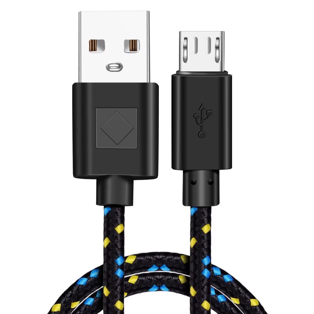 Nylon Braided Micro USB Cable 1M/2M/3M Data Sync USB Charger Cable for Samsung HTC LG Huawei Xiaomi Android Phone Cables