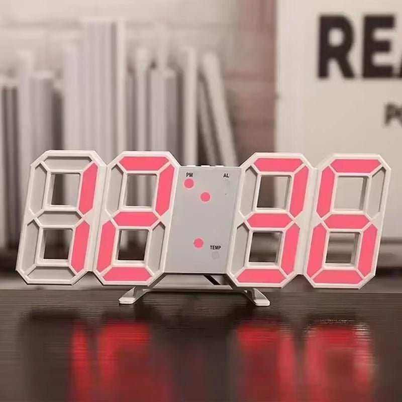 Led Digital Clock Modern Home Decoration Night Light Mode Adjustable Electronic Watch Garden Suitable for Home Wall Art Bedroom