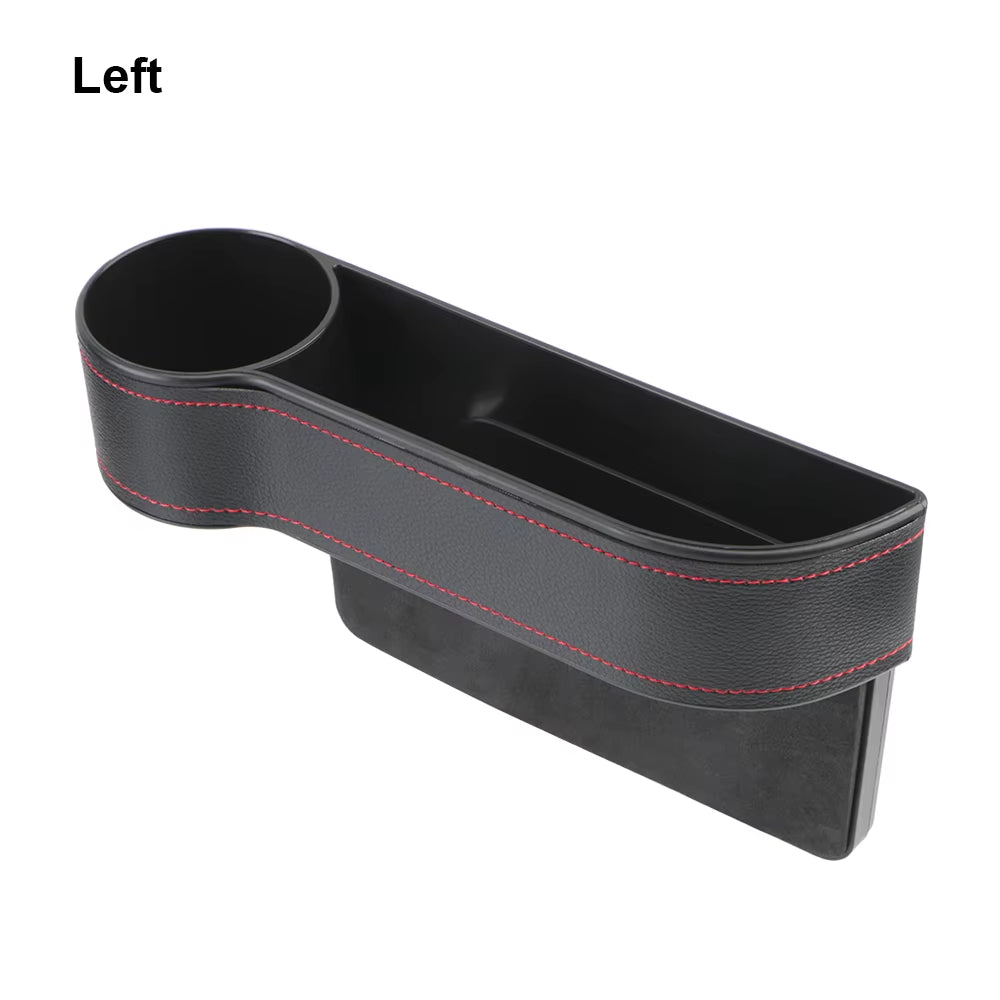 Car Organizer Auto Crevice Pocket Phone Bottle Cups Holder Seat Gap Leather Storage Box Car Accessories,Usb Chargers Optional