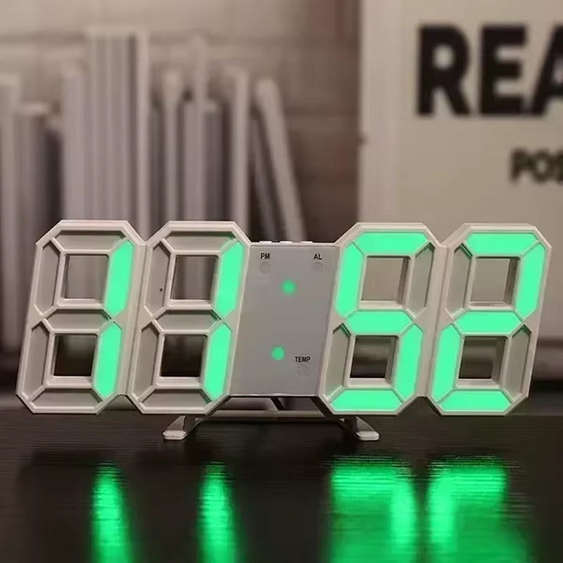 Led Digital Clock Modern Home Decoration Night Light Mode Adjustable Electronic Watch Garden Suitable for Home Wall Art Bedroom