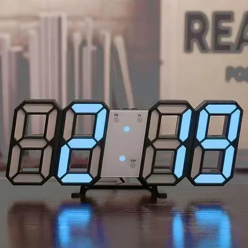 Led Digital Clock Modern Home Decoration Night Light Mode Adjustable Electronic Watch Garden Suitable for Home Wall Art Bedroom