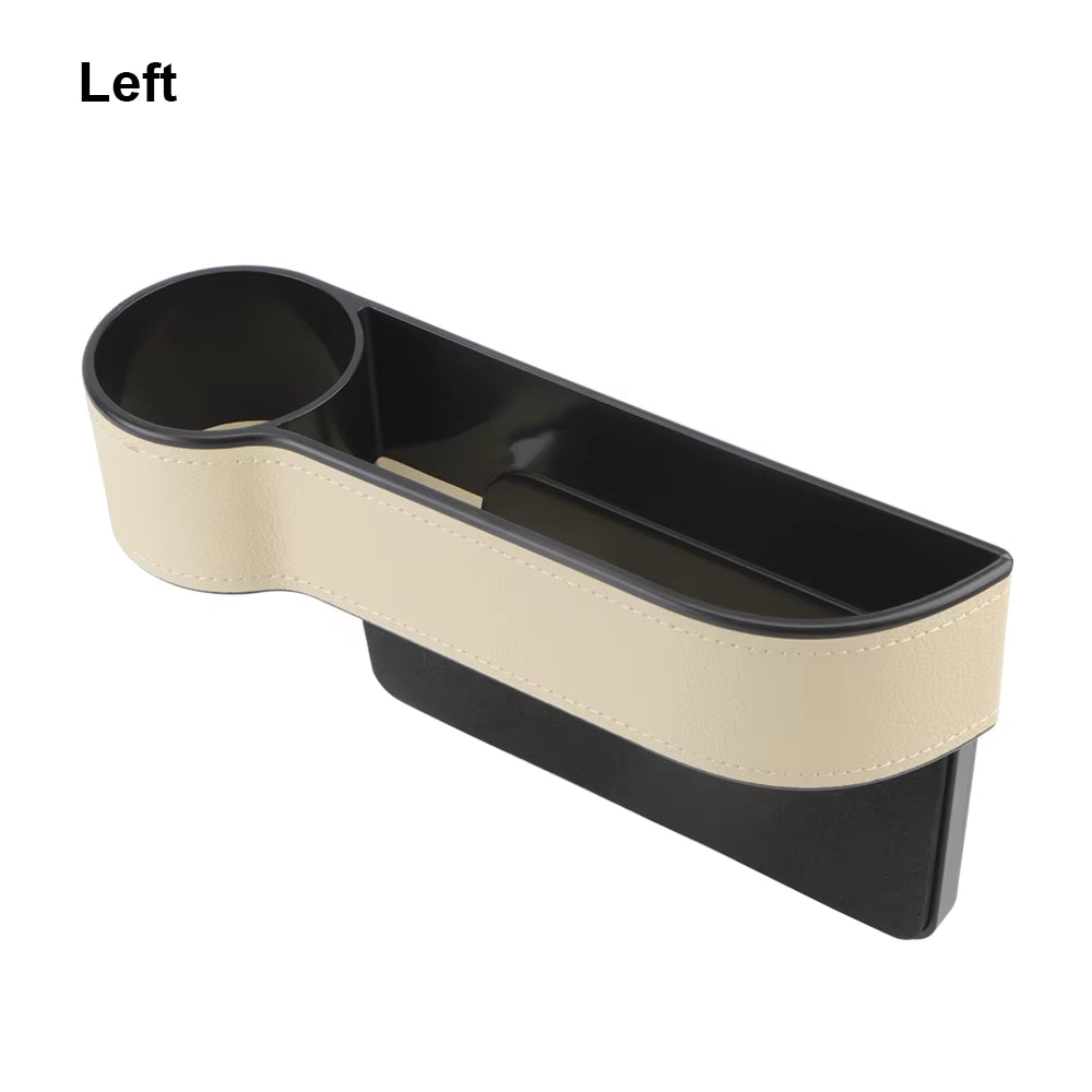 Car Organizer Auto Crevice Pocket Phone Bottle Cups Holder Seat Gap Leather Storage Box Car Accessories,Usb Chargers Optional