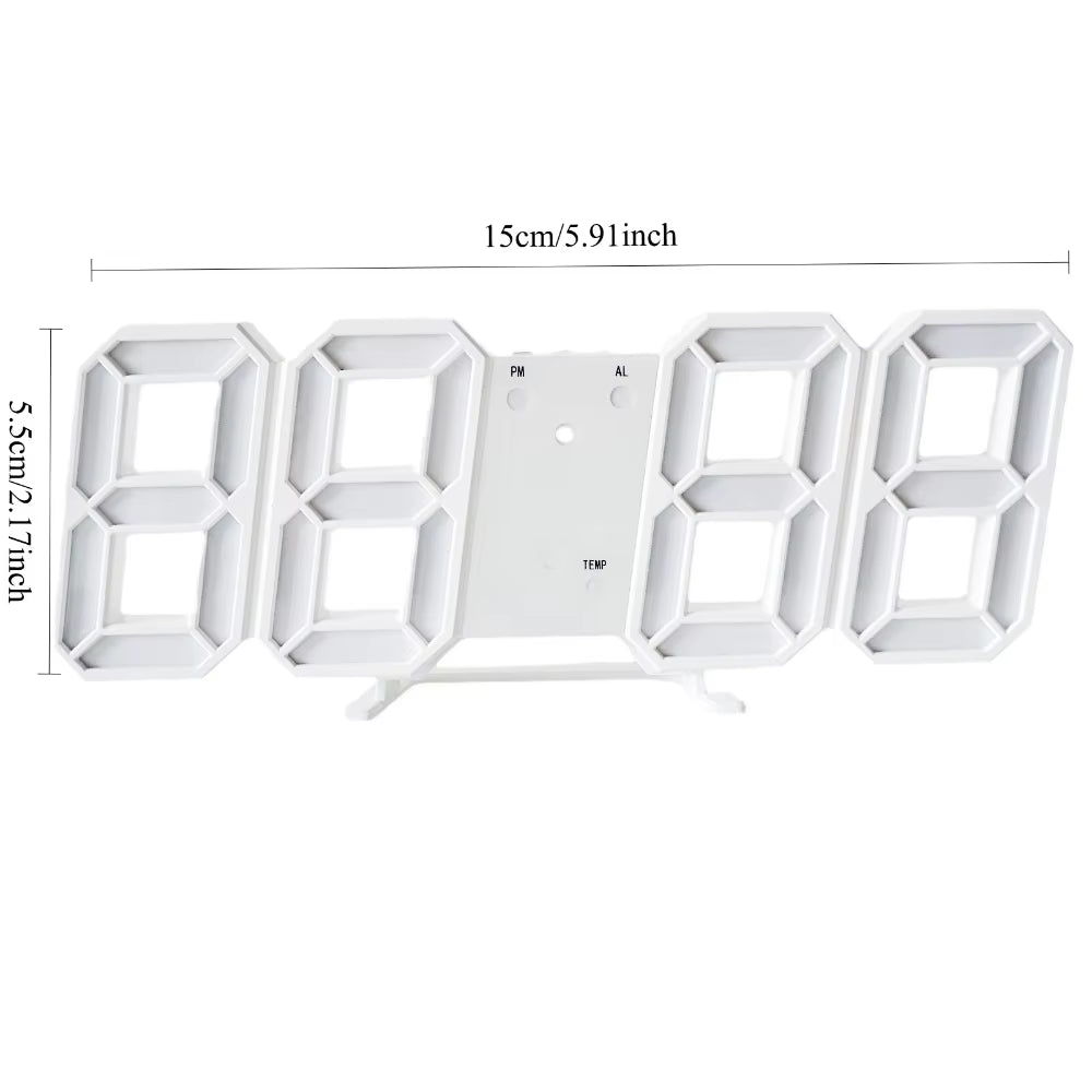 Led Digital Clock Modern Home Decoration Night Light Mode Adjustable Electronic Watch Garden Suitable for Home Wall Art Bedroom