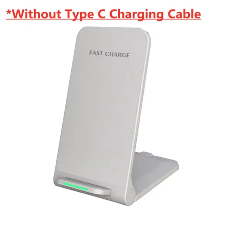 Fast Wireless Charger Stand Pad for Iphone 17 16 15 14 13 Pro Samsung Xiaomi Phone Chargers Induction Fast Charging Dock Station