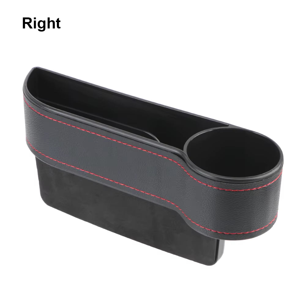 Car Organizer Auto Crevice Pocket Phone Bottle Cups Holder Seat Gap Leather Storage Box Car Accessories,Usb Chargers Optional